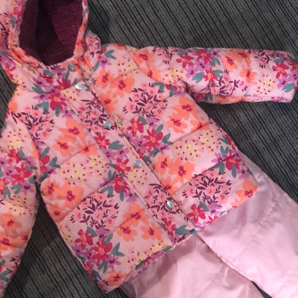 Girls winter coat and snow pants set